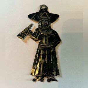 Hand painted Mexican tin art